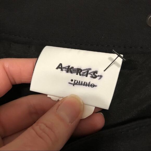 Akris Punto Black Career Pencil Skirt Lined 10 Dark Academia Straight Mini - Picture 5 of 8